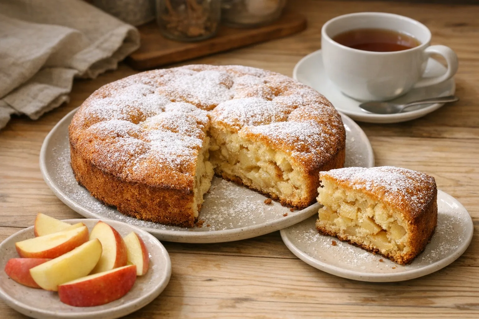 Sharlotka (Шарлотка) Sharlotka (Шарлотка) recipe photo: Simple Slavic apple sponge cake with tender crumb and caramelized apples. Quick and comforting